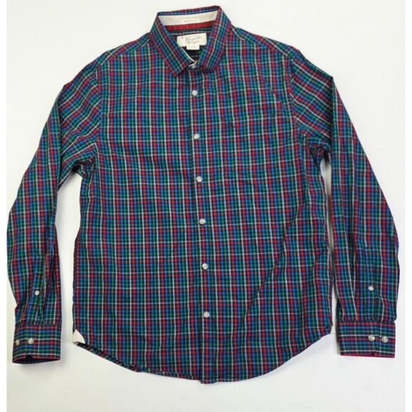 Penguin Heritage Slim Fit Large Mens Black Multi Check Embroidered Logo Shirt - Picture 4 of 9